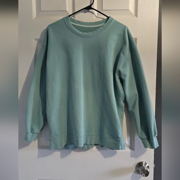Lululemon Perfectly Oversized Crew in Tidewater Teal Cotton/terry - Picture 4 of 8
